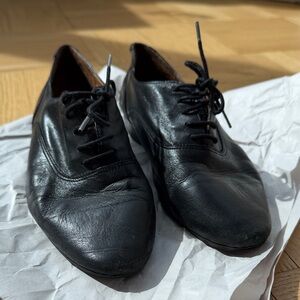 Cosmoparis Black Leather slip on shoes